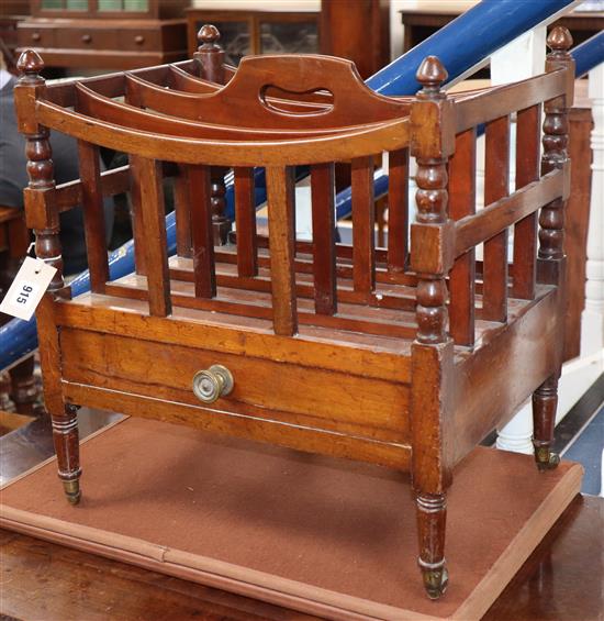 A Regency mahogany four division Canterbury W.48cm